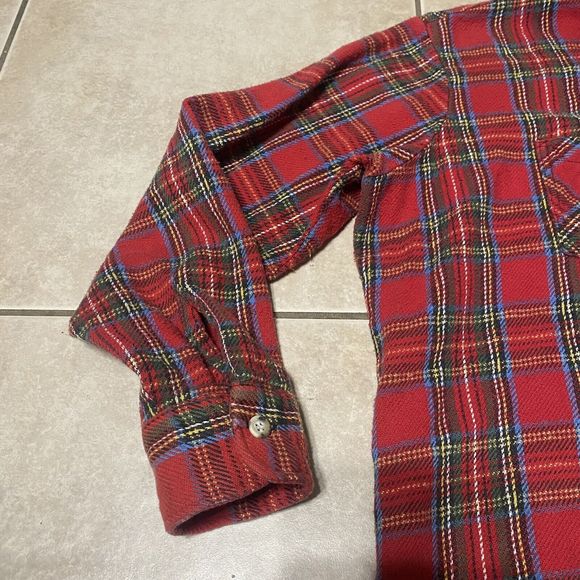 VTG Big Mac Flannel Plaid Button Shirt Men’s Medium Made USA Cotton - Picture 4 of 7